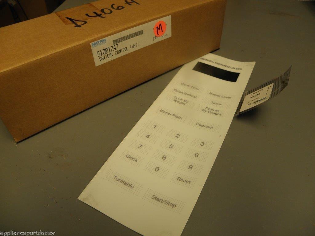 Jenn -Air Microwave Control Touchpad 51001247 (white) NEW IN BOX Jenn -Air Microwave Control Touchpad 51001247 (white) NEW IN BOX